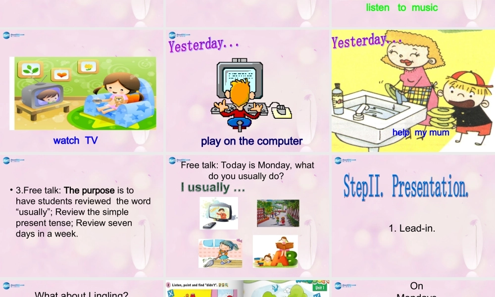 2014秋四年级英语上册 Module 3 Unit 1 She didn’t walk to school yesterday课件1 外研版（一起）