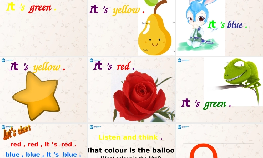 三年级英语上册 Module4 Unit1 It's red！课件 外研版