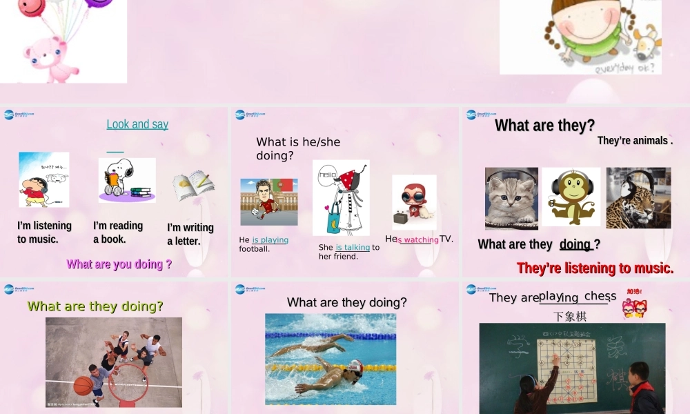 2014秋四年级英语上册 Module 3 Unit 1 What are they doing课件1 外研版（三起）