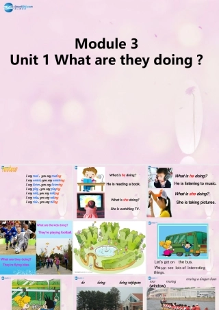 2014秋四年级英语上册 Module 3 Unit 1 What are they doing课件3 外研版（三起）