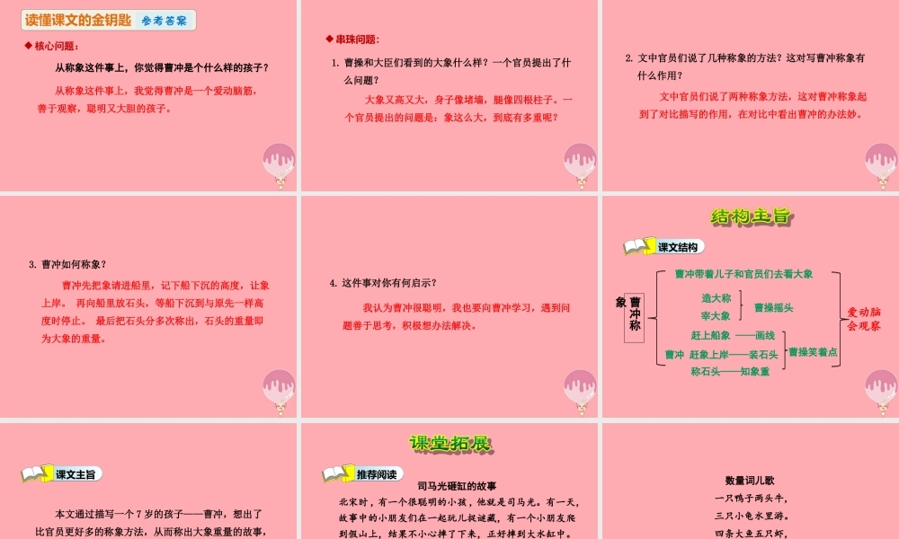 4.曹冲称象【第2课时】