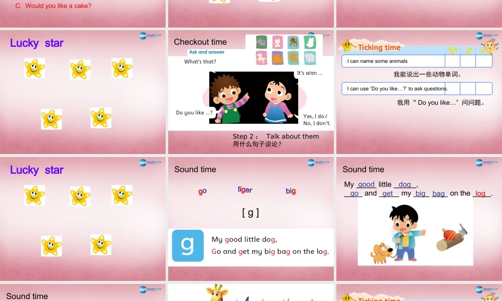 2014年秋四年级英语上册 Unit1 I like dogs课件6 译林版