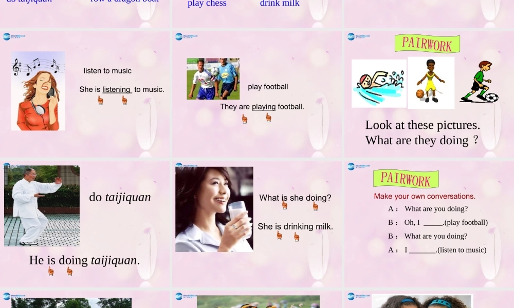 2014秋四年级英语上册 Module 3 Unit 1 What are they doing课件5 外研版（三起）