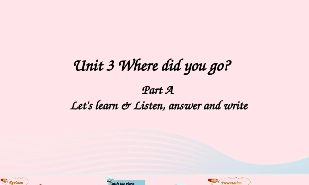 A Let's learn&Listen, answer and write课件