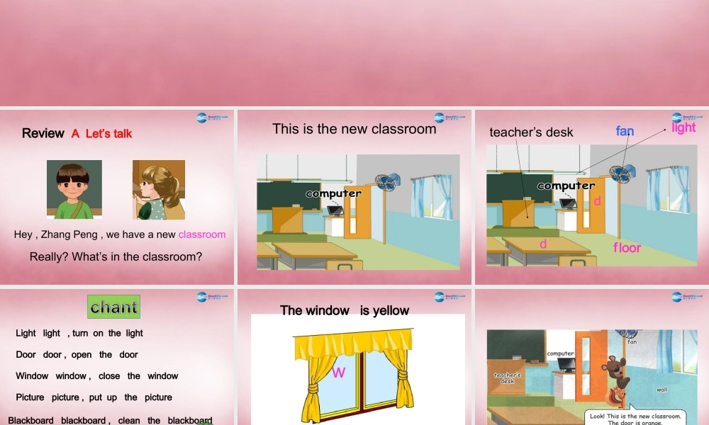 2014年秋四年级英语上册 Unit1 My Classroom （第五课时）课件 人教PEP