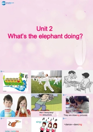 2014秋四年级英语上册 Module 3 Unit 2 What’s the elephant doing课件2 外研版（三起）
