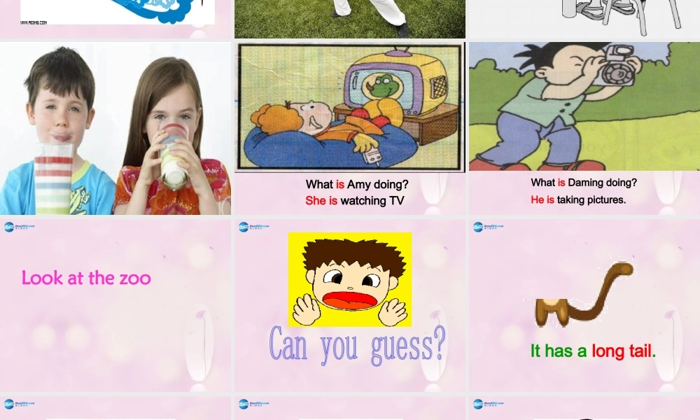 2014秋四年级英语上册 Module 3 Unit 2 What’s the elephant doing课件4 外研版（三起）