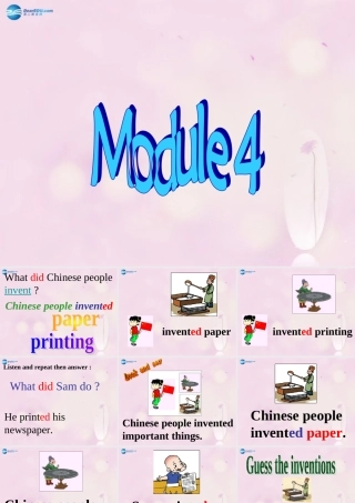 2014秋四年级英语上册 Module 4 Unit 1 Chinese people invented paper课件4 外研版（一起）