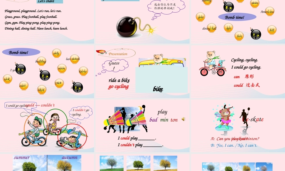 B Let's learn&Listen, match and say课件