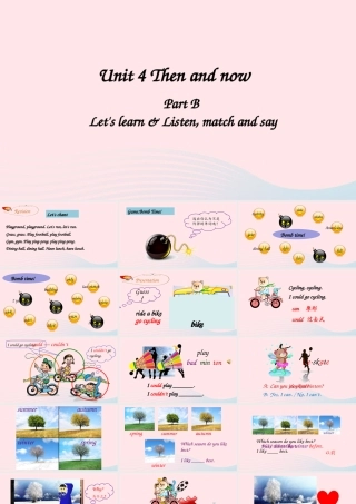 B Let's learn&Listen, match and say课件