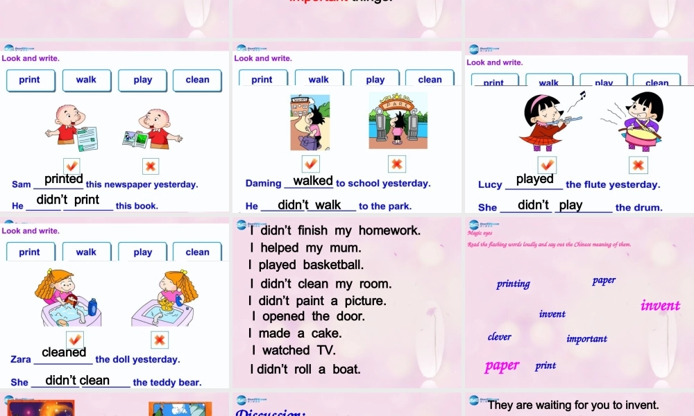 2014秋四年级英语上册 Module 4 Unit 1 Chinese people invented paper课件5 外研版（一起）