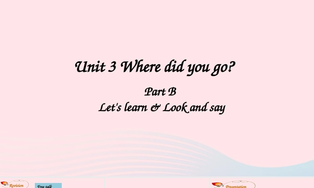 B Let's learn&Look and say课件