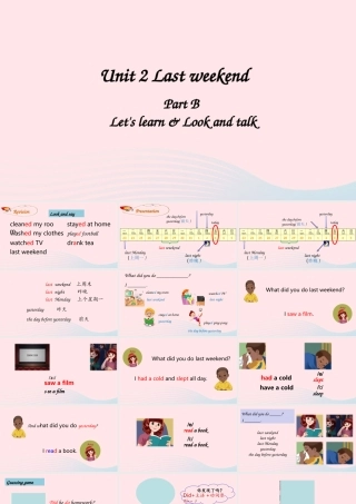 B Let's learn&Look and talk课件