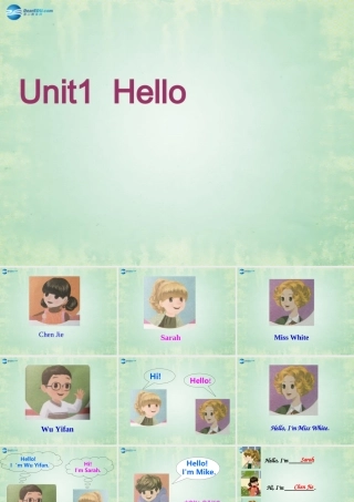 三年级英语上册 Unit1 Hello课件1 人教PEP