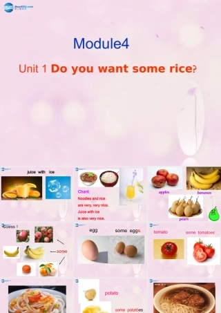 2014秋四年级英语上册 Module 4 Unit 1 Do you want some rice课件3 外研版（三起）