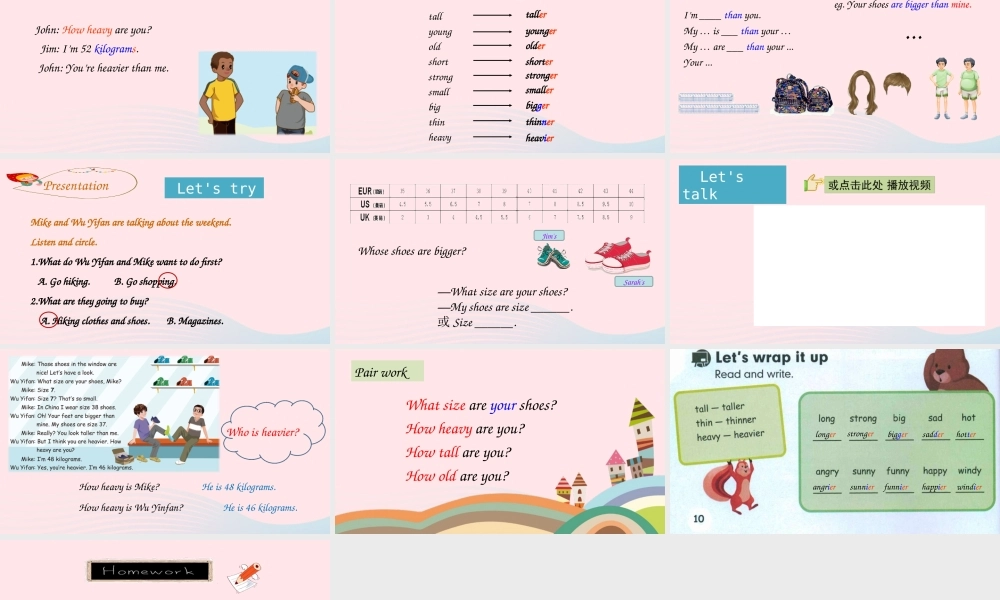 B Let's try&Let's talk课件