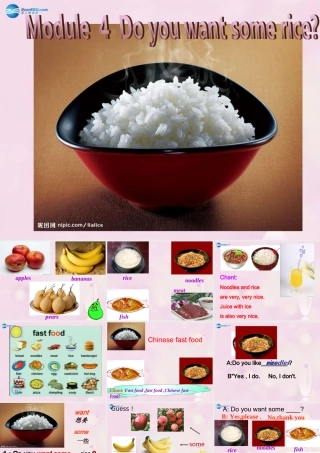 2014秋四年级英语上册 Module 4 Unit 1 Do you want some rice课件4 外研版（三起）