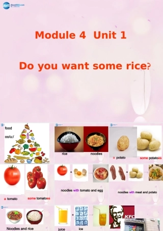2014秋四年级英语上册 Module 4 Unit 1 Do you want some rice课件5 外研版（三起）