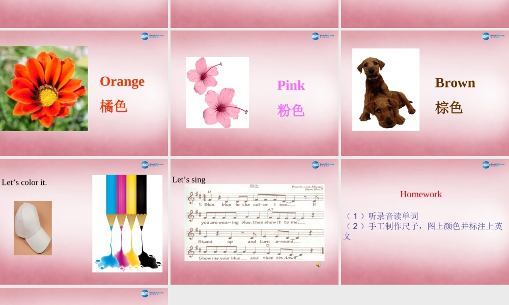 三年级英语上册 Unit2 Colours课件3 人教PEP