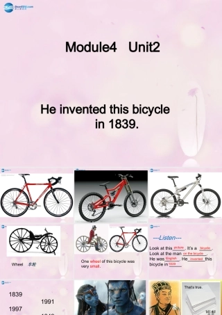 2014秋四年级英语上册 Module 4 Unit 2 He invented this bicycle in 1839课件2 外研版（一起）