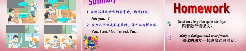 三年级英语上册 Unit2 I'm Liu Tao课件4 译林版