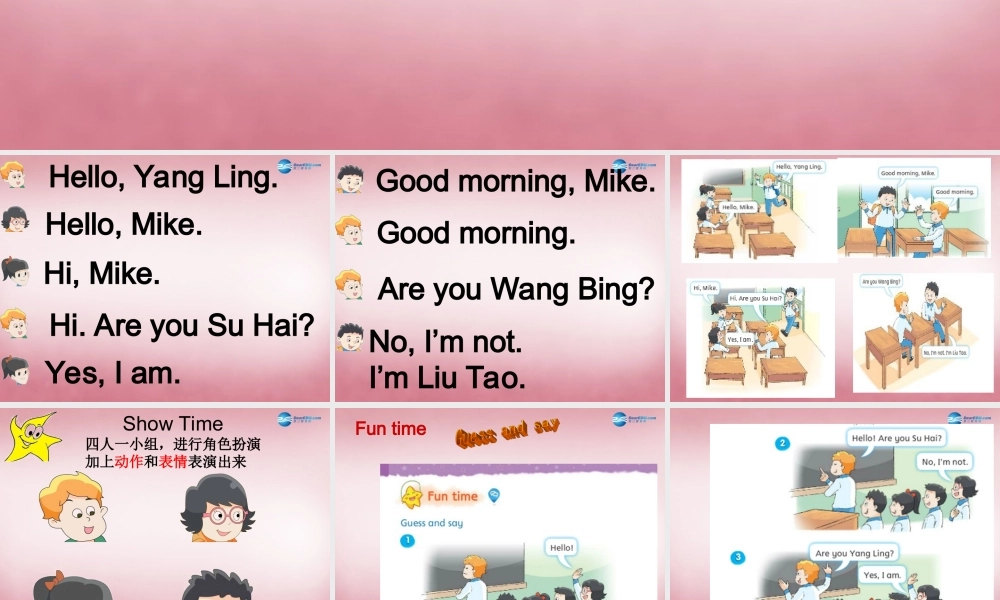 三年级英语上册 Unit2 I'm Liu Tao课件5 译林版