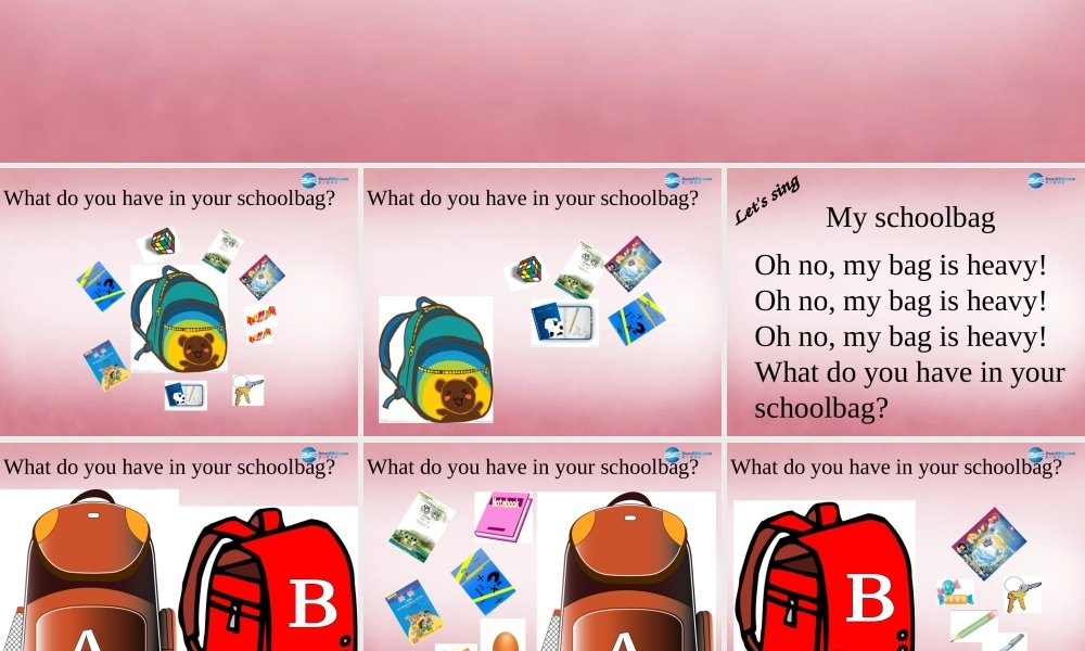 2014年秋四年级英语上册 Unit2 My Schoolbag （第六课时）课件 人教PEP