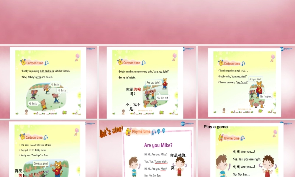 三年级英语上册 Unit2 I'm Liu Tao课件6 译林版