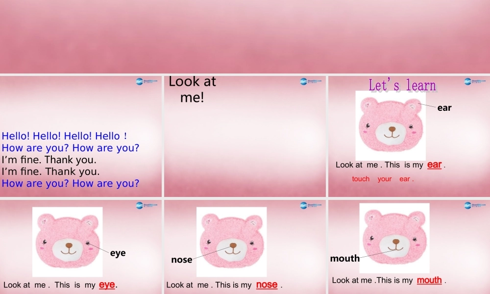 三年级英语上册 Unit3 Look at me（第2课时）课件 人教PEP