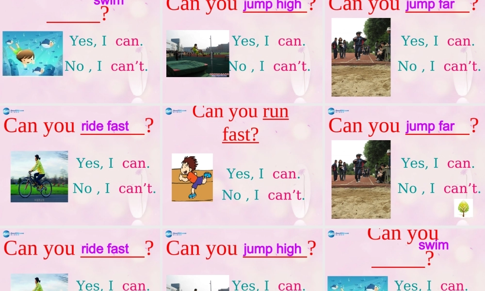 2014秋四年级英语上册 Module 5 Unit 1 Can you ran fast课件3 外研版（三起）