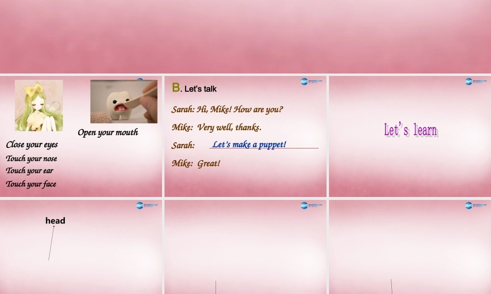 三年级英语上册 Unit3 Look at me（第5课时）课件 人教PEP