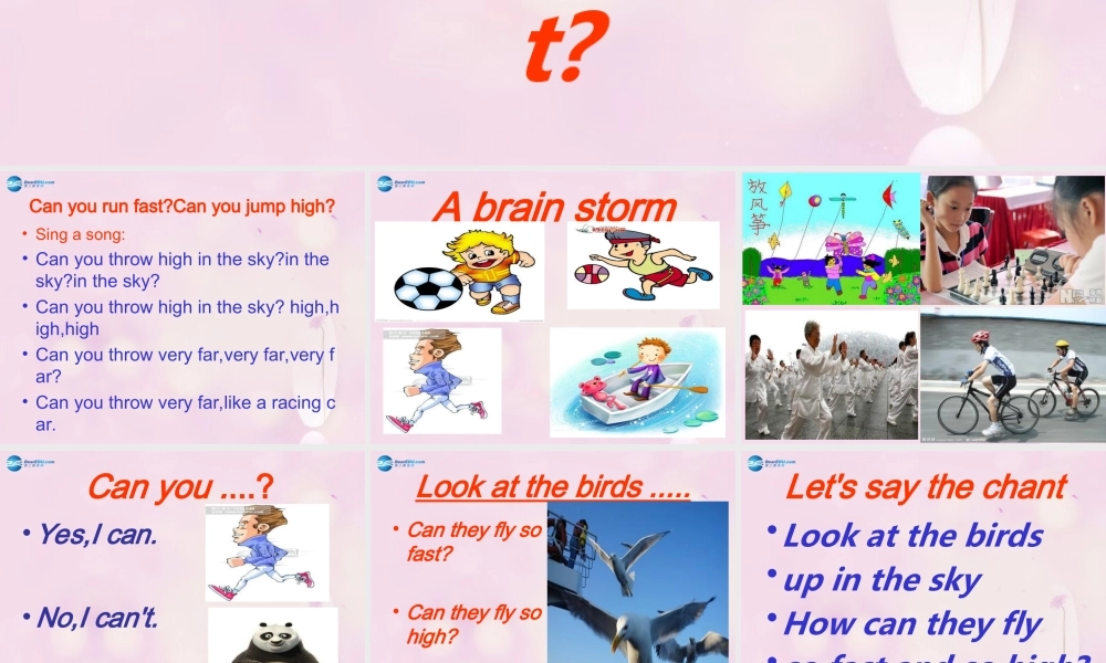 2014秋四年级英语上册 Module 5 Unit 1 Can you ran fast课件5 外研版（三起）