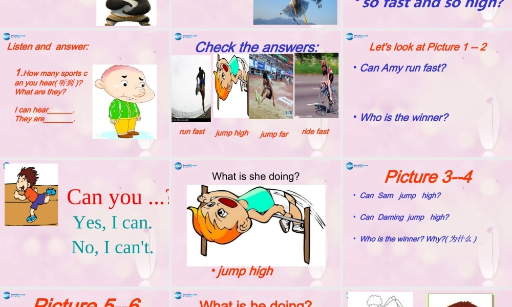 2014秋四年级英语上册 Module 5 Unit 1 Can you ran fast课件5 外研版（三起）