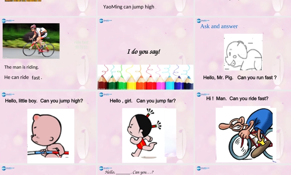 2014秋四年级英语上册 Module 5 Unit 1 Can you ran fast课件6 外研版（三起）