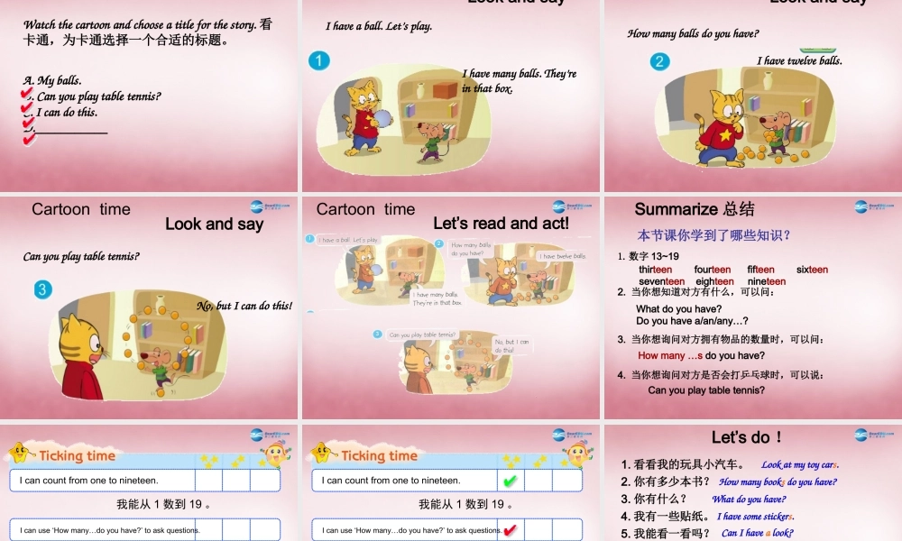 2014年秋四年级英语上册 Unit3 How many课件2 译林版