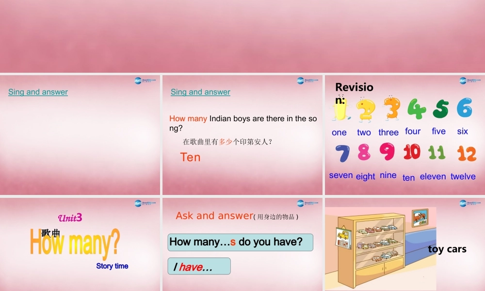 2014年秋四年级英语上册 Unit3 How many课件5 译林版