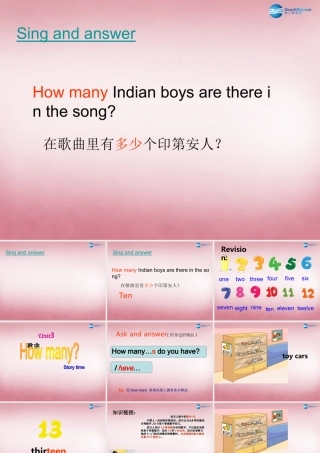 2014年秋四年级英语上册 Unit3 How many课件5 译林版