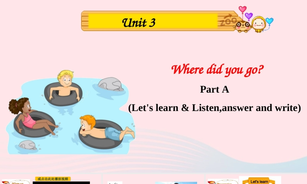 Part A Let's learn & Listen,answer and write课件