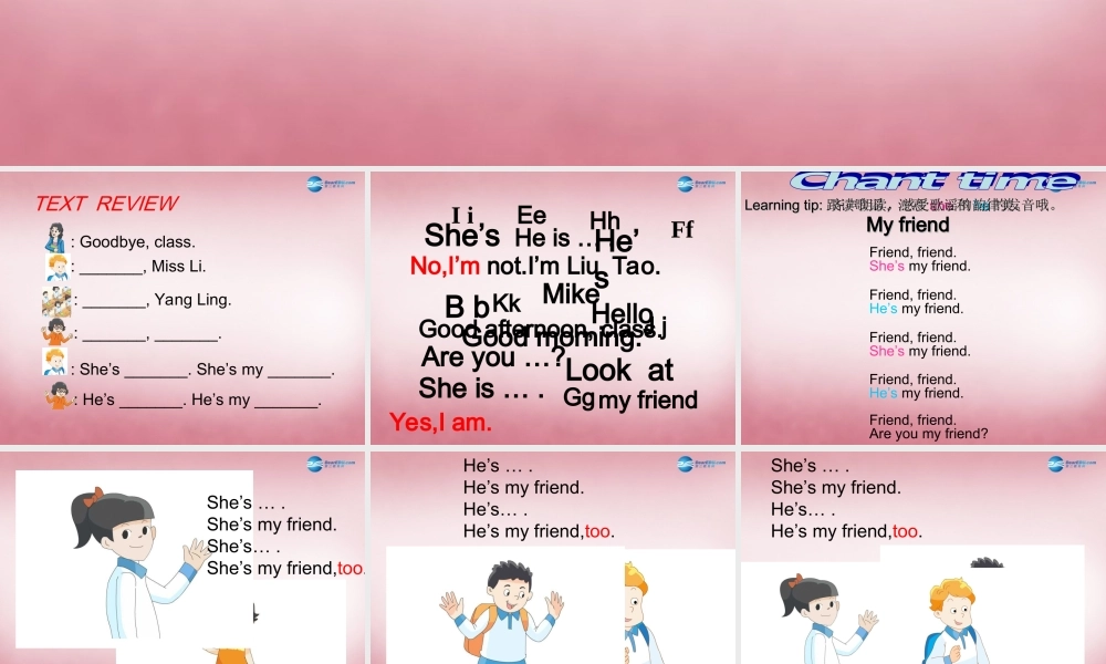 三年级英语上册 Unit3 My friends课件6 译林版