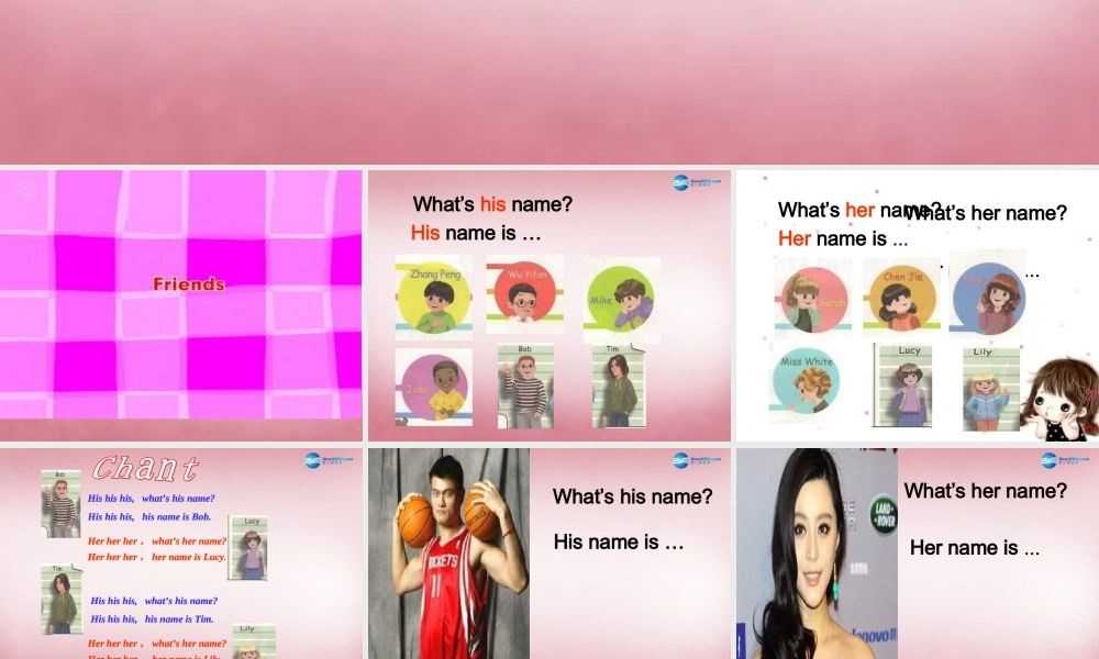 2014年秋四年级英语上册 Unit3 My Friends 课件1 人教PEP