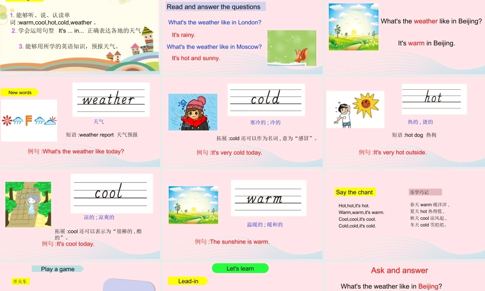 Part A Let's learn&Let's play课件