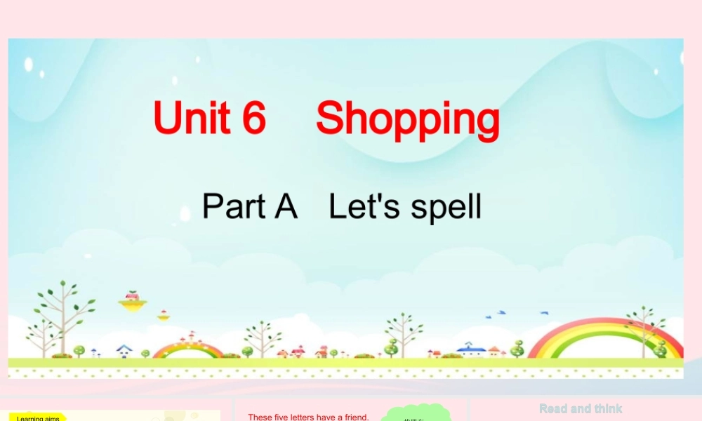 Part A Let's spell课件