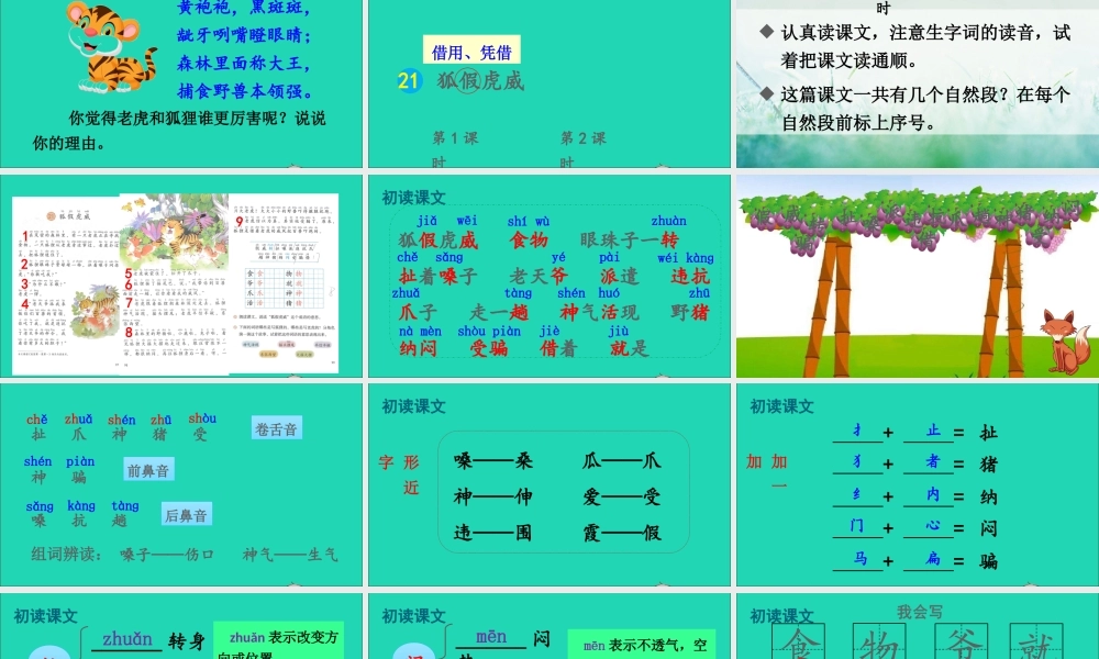 21 狐假虎威课件