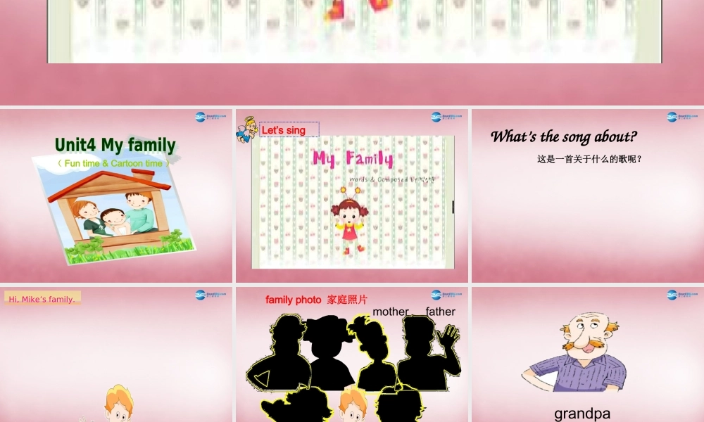 三年级英语上册 Unit4 My family课件2 译林版