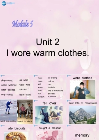 2014秋四年级英语上册 Module 5 Unit 2 I wore warm clothes课件4 外研版（一起）