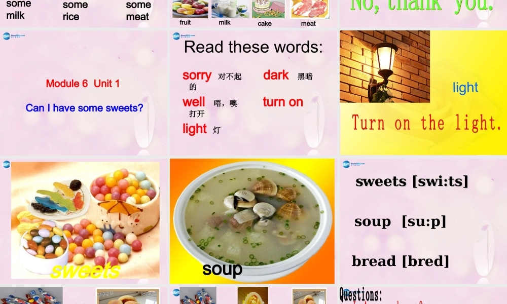 2014秋四年级英语上册 Module 6 Unit 1 Can I have some sweets课件2 外研版（三起）