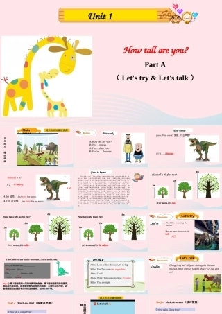 Part A Let's try & Let's talk课件