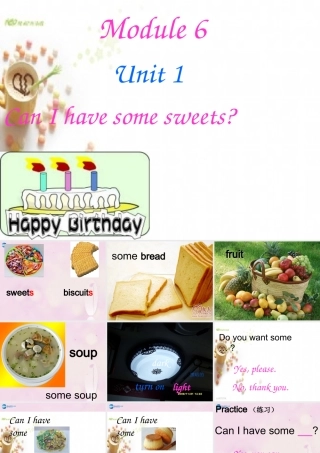 2014秋四年级英语上册 Module 6 Unit 1 Can I have some sweets课件5 外研版（三起）