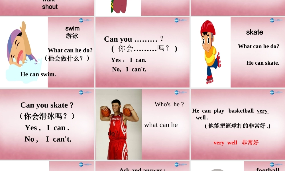 2014年秋四年级英语上册 Unit4 I can play basketball课件4 译林版