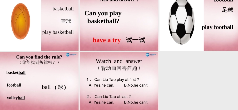 2014年秋四年级英语上册 Unit4 I can play basketball课件4 译林版
